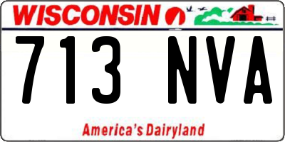 WI license plate 713NVA