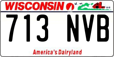 WI license plate 713NVB