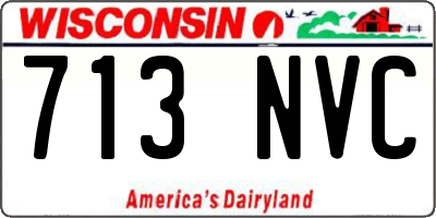 WI license plate 713NVC