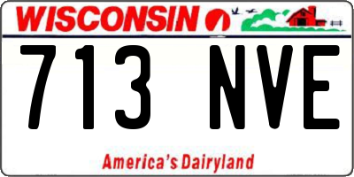 WI license plate 713NVE