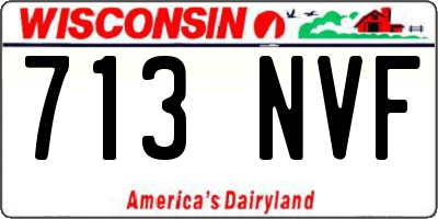 WI license plate 713NVF