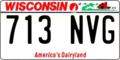 WI license plate 713NVG