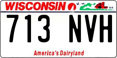 WI license plate 713NVH
