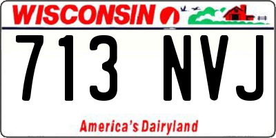 WI license plate 713NVJ