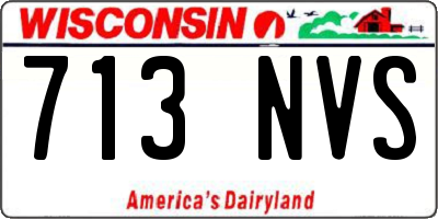 WI license plate 713NVS