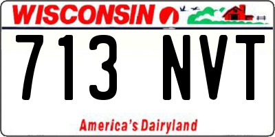 WI license plate 713NVT
