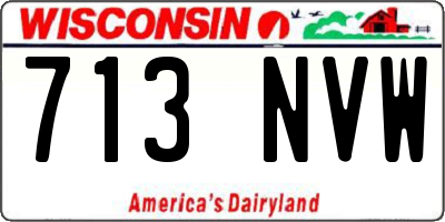 WI license plate 713NVW