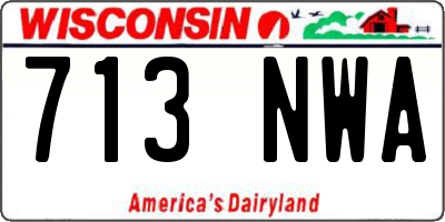 WI license plate 713NWA
