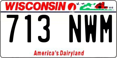 WI license plate 713NWM