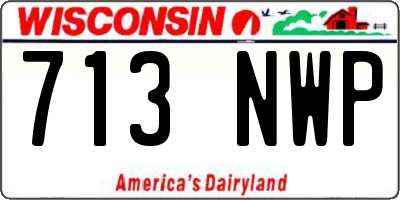WI license plate 713NWP