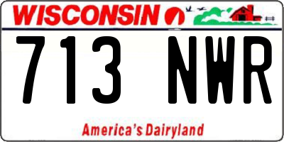 WI license plate 713NWR