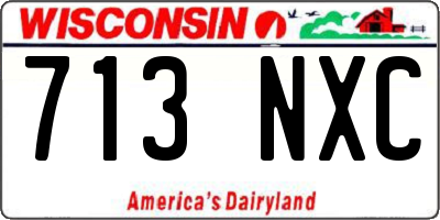 WI license plate 713NXC