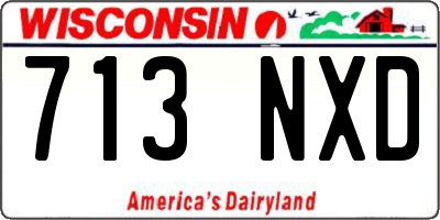 WI license plate 713NXD