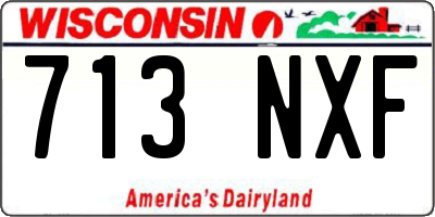 WI license plate 713NXF