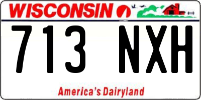 WI license plate 713NXH