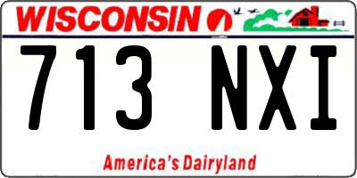 WI license plate 713NXI