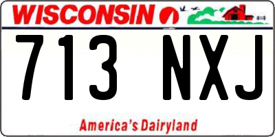 WI license plate 713NXJ