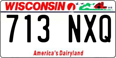 WI license plate 713NXQ