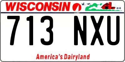 WI license plate 713NXU