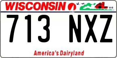 WI license plate 713NXZ
