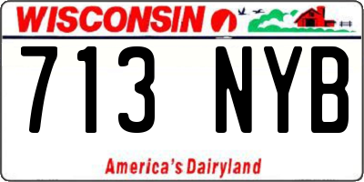 WI license plate 713NYB