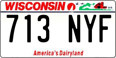 WI license plate 713NYF