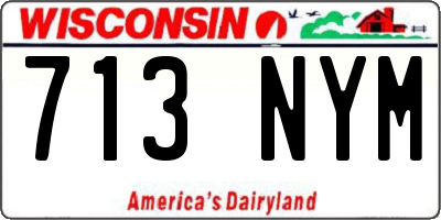 WI license plate 713NYM