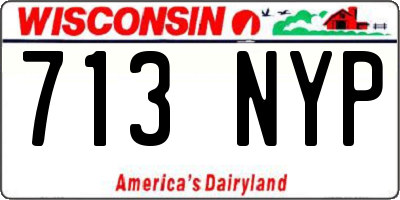 WI license plate 713NYP