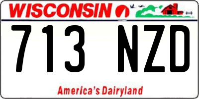 WI license plate 713NZD