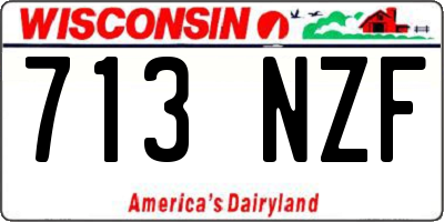 WI license plate 713NZF