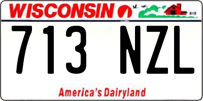 WI license plate 713NZL