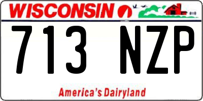WI license plate 713NZP
