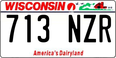 WI license plate 713NZR