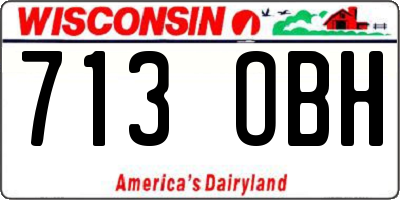 WI license plate 713OBH