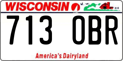 WI license plate 713OBR