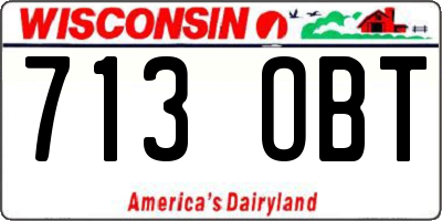WI license plate 713OBT
