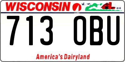 WI license plate 713OBU