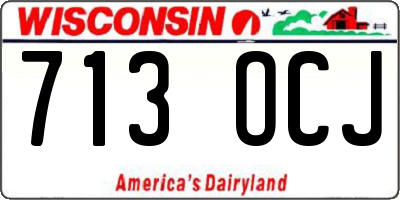 WI license plate 713OCJ