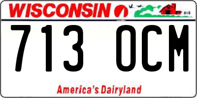 WI license plate 713OCM