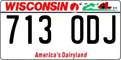 WI license plate 713ODJ