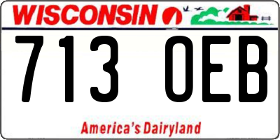 WI license plate 713OEB