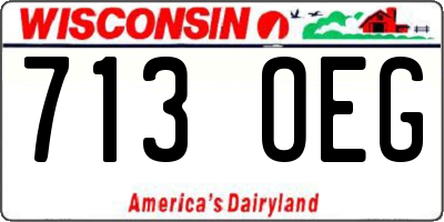 WI license plate 713OEG