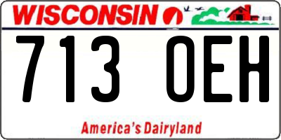 WI license plate 713OEH