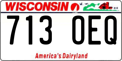 WI license plate 713OEQ