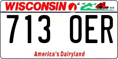 WI license plate 713OER