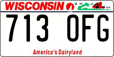 WI license plate 713OFG