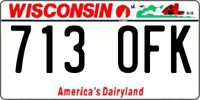 WI license plate 713OFK