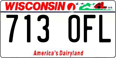 WI license plate 713OFL