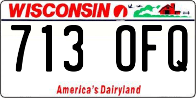 WI license plate 713OFQ