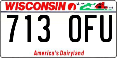 WI license plate 713OFU